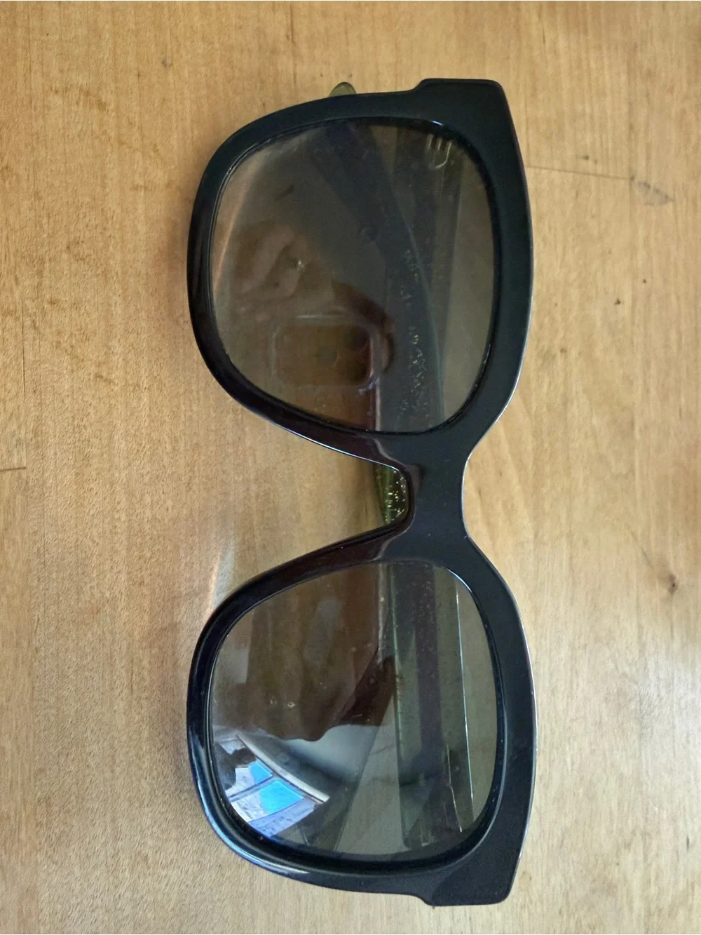 Gucci GG0034S Black Square Sunglasses with Green and Red Stripe Temples